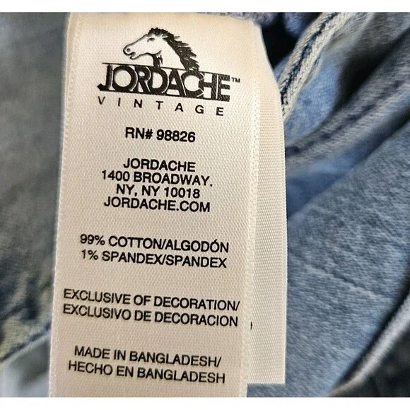 Jordache Vintage Motorcycle Club Denim Jean Cameron Coverall Jumpsuit Size L - Picture 8 of 9